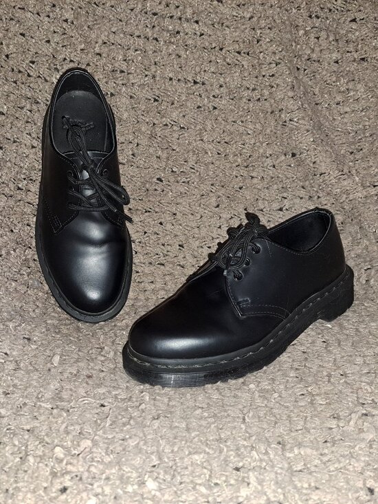Dr. Martens Shoes - DR. MARTENS-DOC MARTENS 1461 Mono Smooth Black Leather Oxford-Sz 37/6-Near Mint